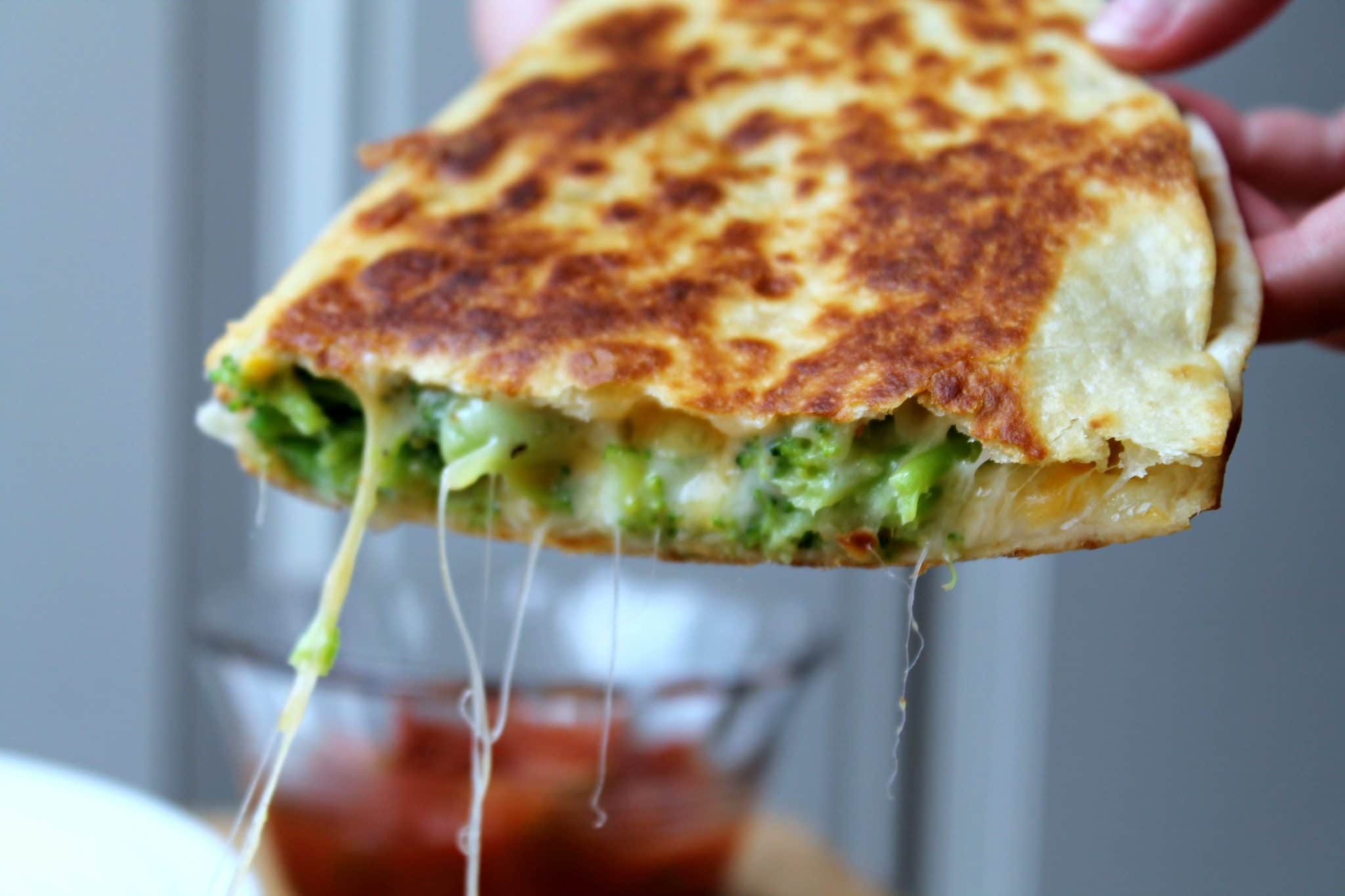 Broccoli Quesadilla (10 minute recipe) Foody Schmoody Blog Foody