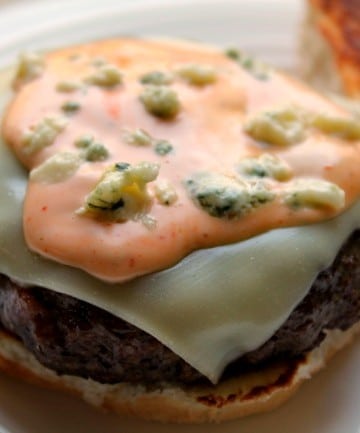 Blue Sriracha Burger