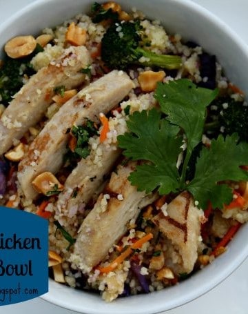 sesame chicken couscous bowl