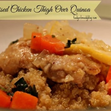 Lemon Braised Chicken Thigh Over Quinoa