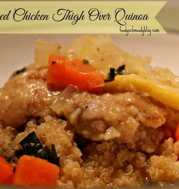 Lemon Braised Chicken Thigh Over Quinoa