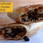 Crispy Southwest (ground) Chicken Burritos