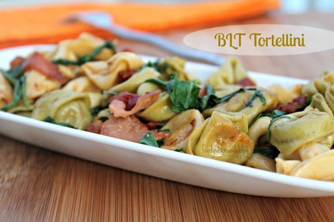 BLT Tortellini #recipe #pasta foodyschmoodyblog.com