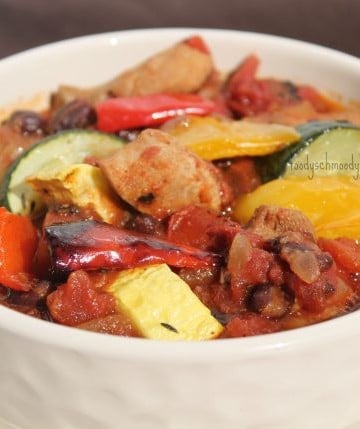 roasted vegetable turkey chili
