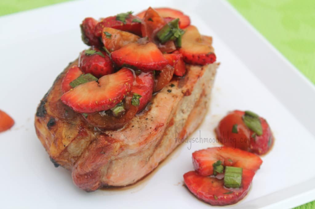 strawberry salsa grilled pork chops