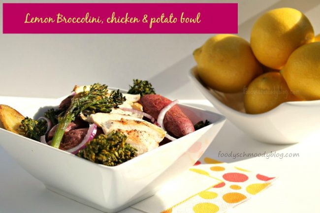 lemony chicken broccoli and potato bowls5