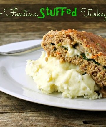 Spinach & Fontina Stuffed Turkey Meatloaf