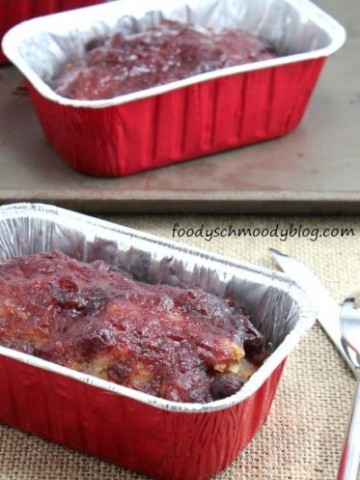 Cranberry Glazed Turkey Meatloaf