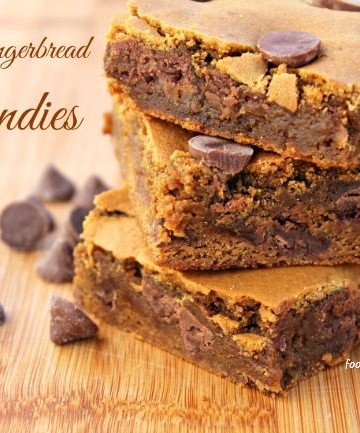 Caramel Gingerbread Blondies featuring Nestle Toll House DelightFulls