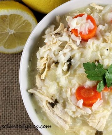 Greek Lemon Rice Soup with Chicken
