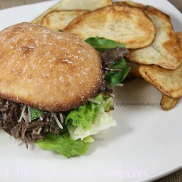 Crock Pot Steak Caesar Sandwiches