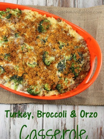 Turkey Broccoli and Orzo Casserole