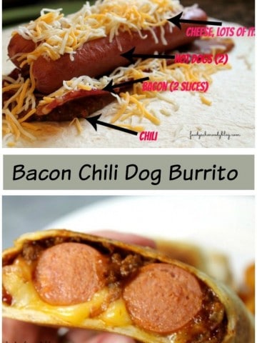 Bacon Chili Dog Burrito