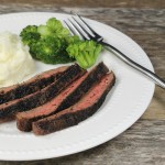Peppercorn and Coffee Rubbed Flank Steak