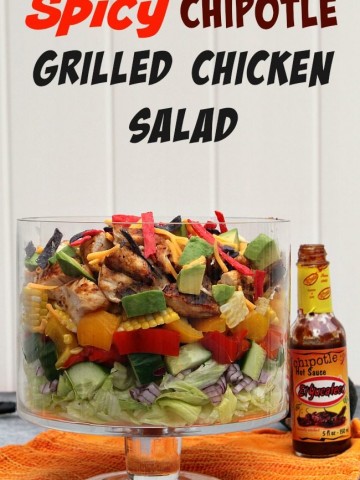 Spicy Chipotle Grilled Chicken Salad with Chipotle Ranch Dressing