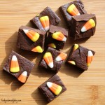 Candy Corn Fudge squares