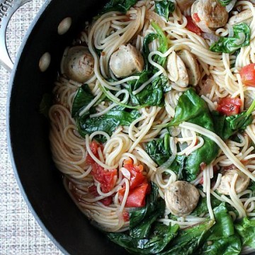 One Pot Pasta with Chicken Sausage