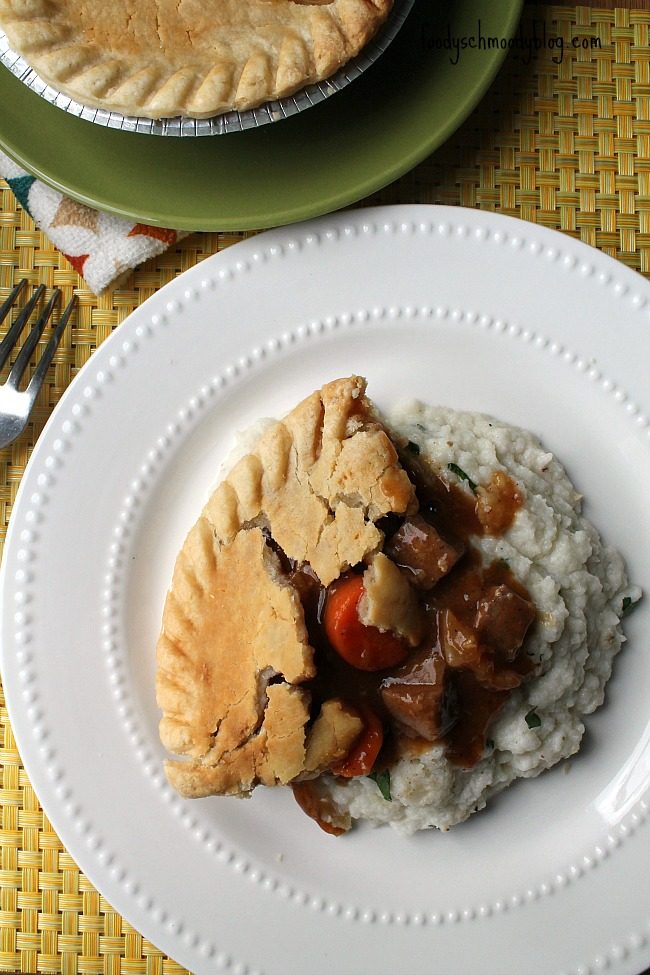 Marie Callender&amp;#39;s Beef Pot Pie over Kohlrabi Mash - Foody Schmoody Blog