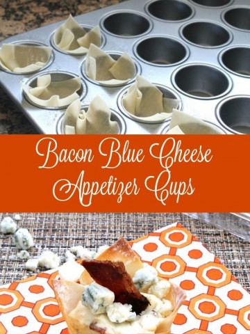 Bacon Blue Cheese Wonton Cups