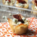 Bacon Blue Cheese Wonton Cups