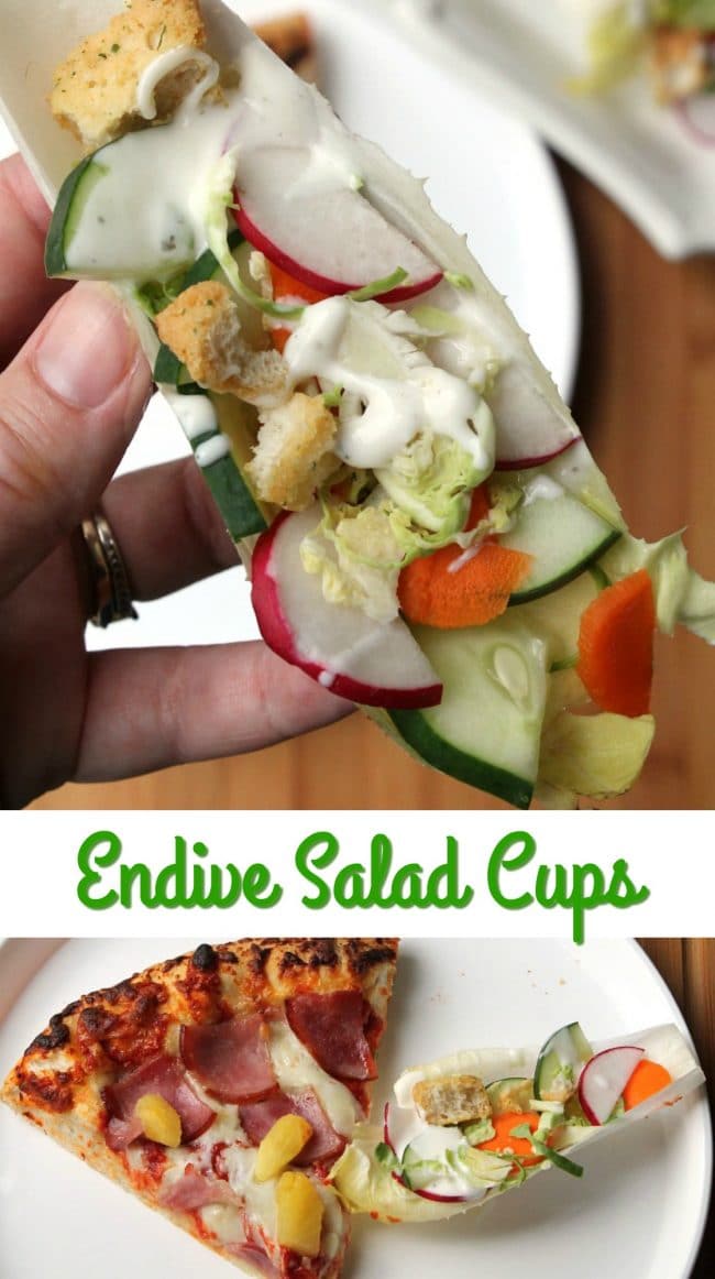 Endive Salad Cups for Pizza Night