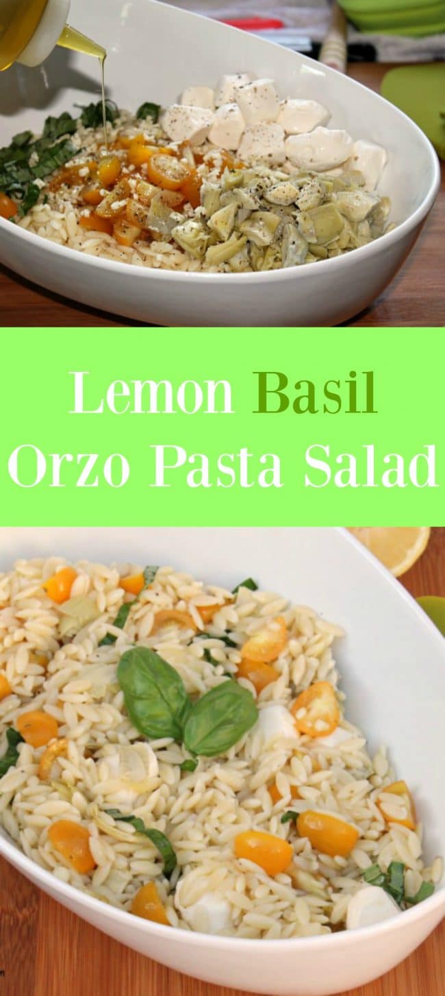 lemon basil orzo pasta salad
