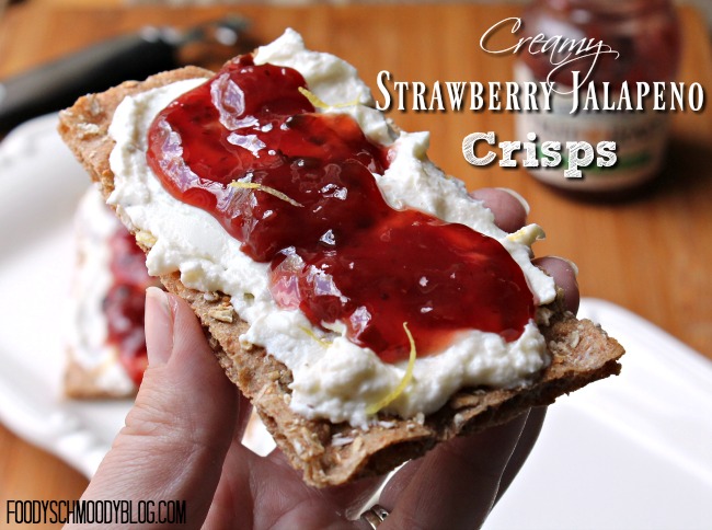 Creamy Strawberry Jalapeno Crispbread
