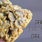 chewy peanut butter cereal bars