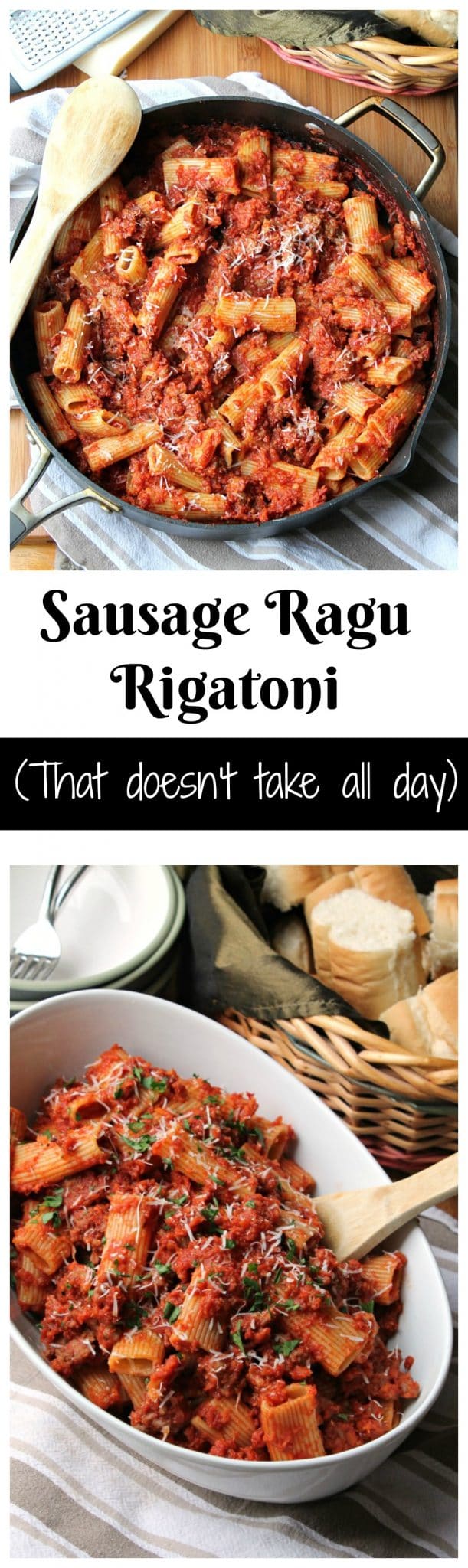 sausage ragu rigatoni