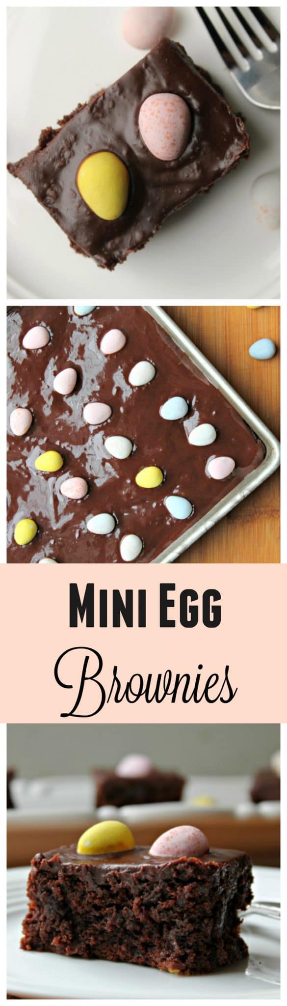 Mini Egg Brownies finished with a luscious chocolate ganache