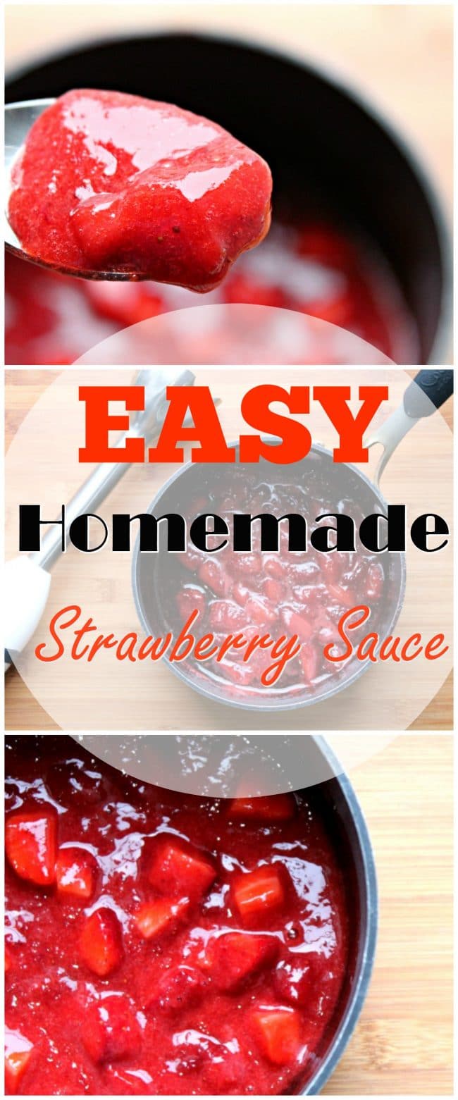 EASY Homemade Strawberry Sauce