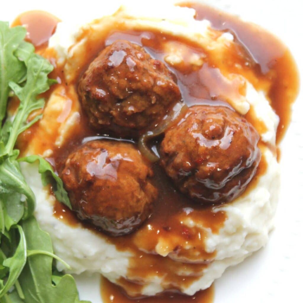Meatballs and Gravy Instant Pot or Stovetop Foody Schmoody Blog