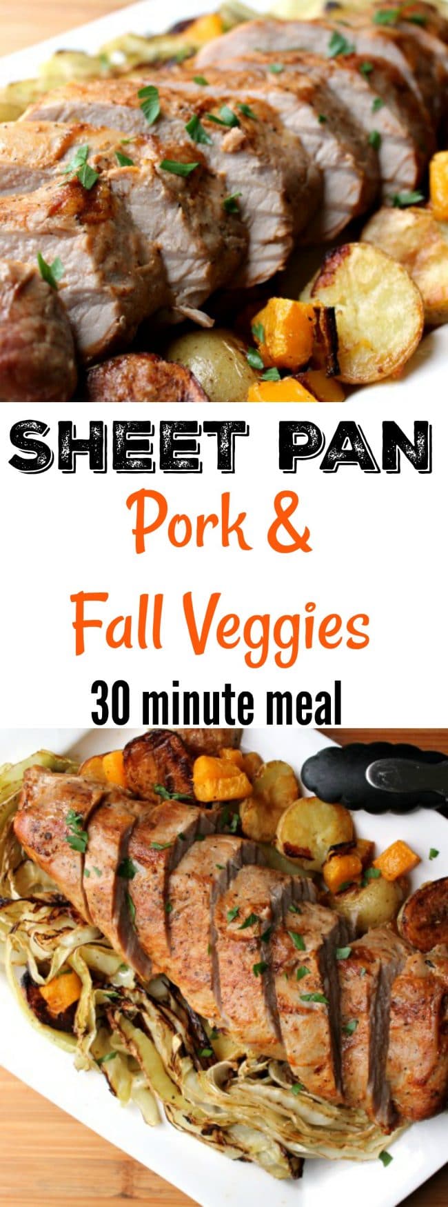 Sheet Pan Pork with Fall Veggies - ready in 30 minutes