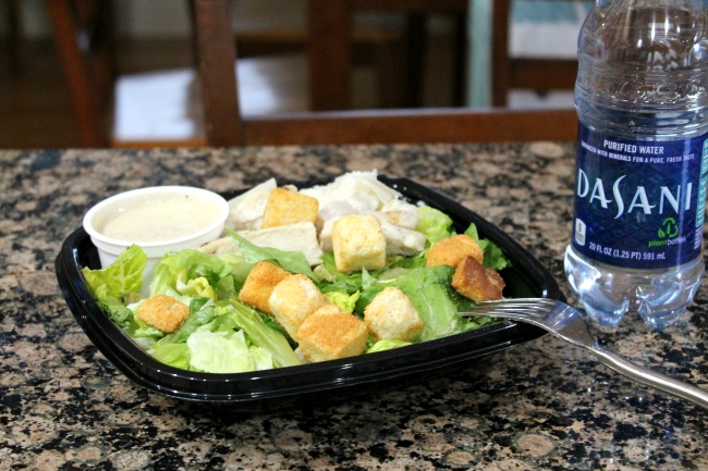 salad and water