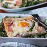 baked breakfast tart on plate