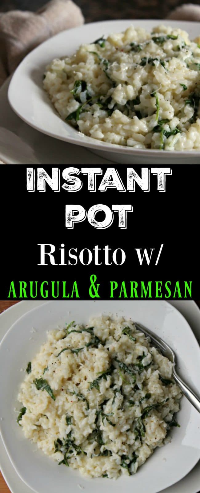 Instant Pot Risotto w Arugula & Parmesan