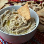 white bean dip with chip
