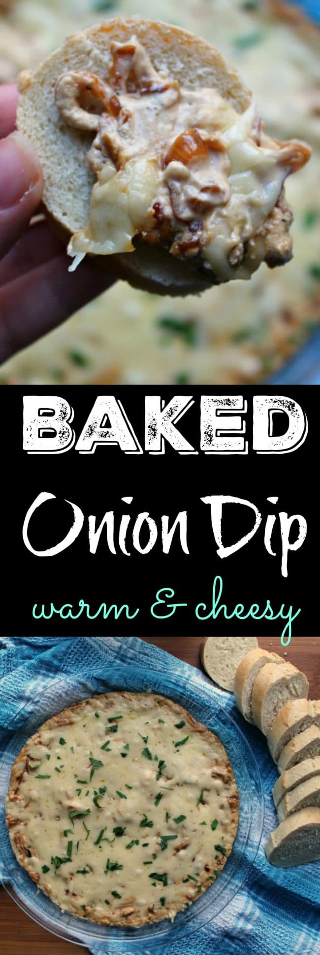 Baked Onion Dip (warm & cheesy)