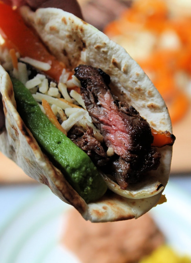 Grilled Steak Fajitas folded