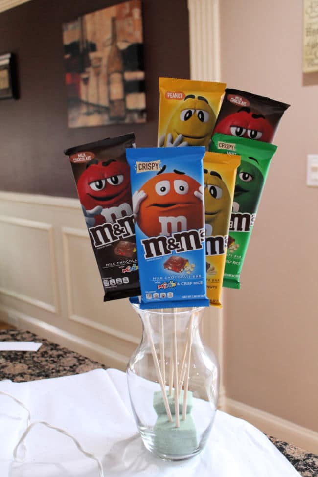 M&M's Sticks in vase