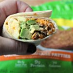 breakfast burrito close up