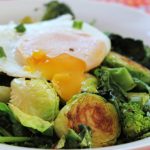veggie breakfast bowl runny egg