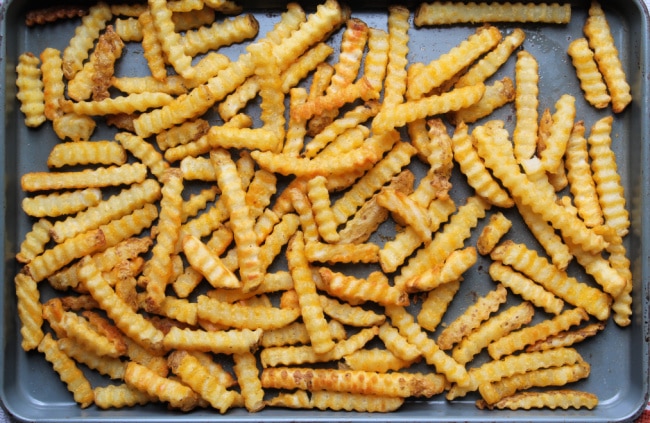 fries on pan