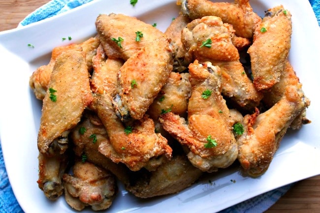 chicken wings on serving platter
