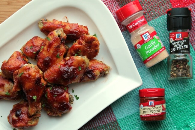 creanberry chicken wings with spices