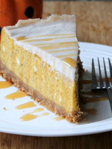 pumpkin cheesecake slice