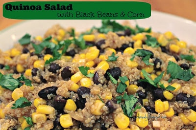 close up of quinoa salad
