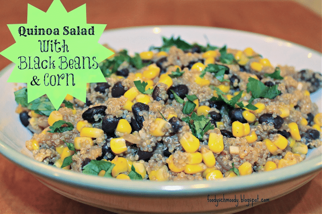 quinoa salad completed in serving bowl